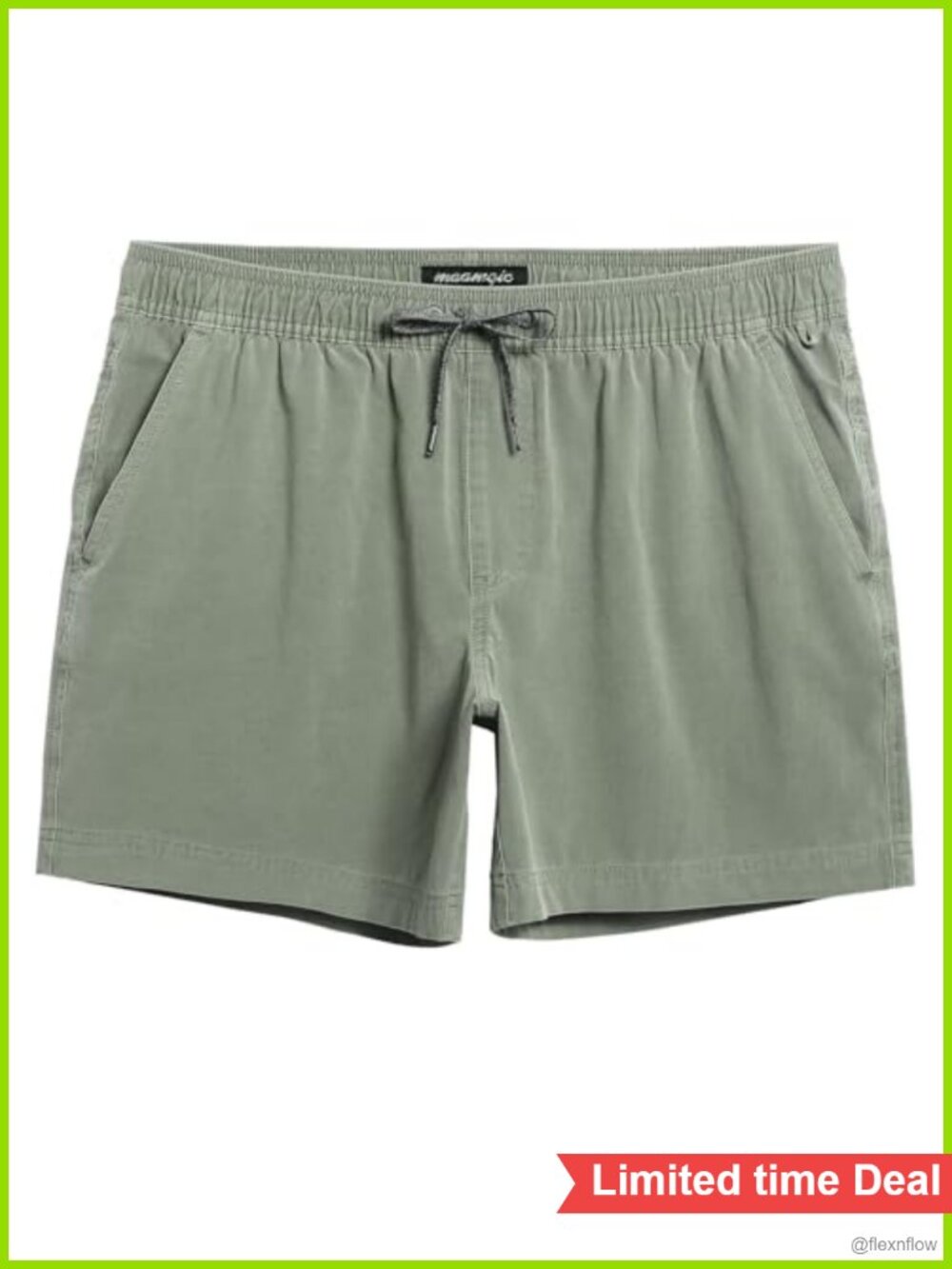 Men's 5 Inch Pull-On Stretch Shorts Relaxed Fit Casual